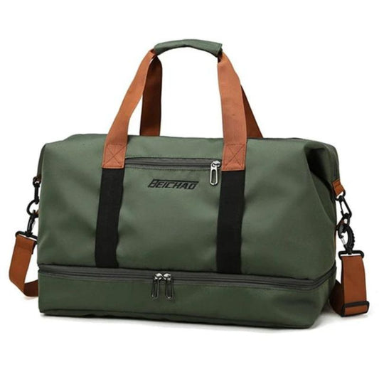 travel bag with shoe storage - Green