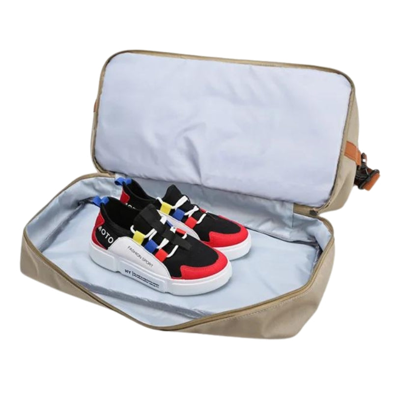 travel bag with shoe storage open compartment - Green - Beige - Blue - Grey - Gray - Black - Purple - Red