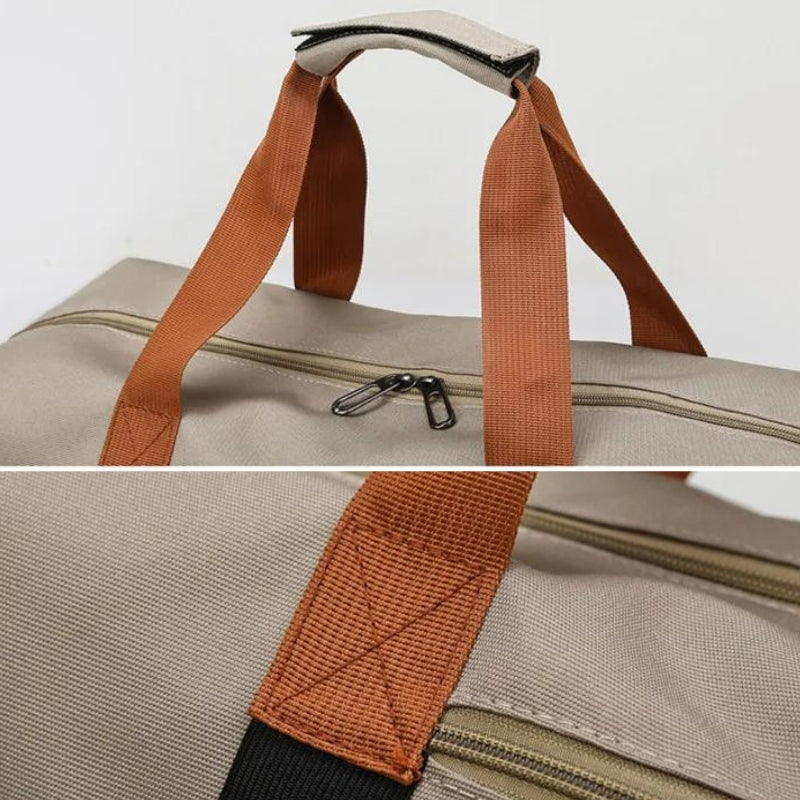 travel bag with shoe storage close-up zip closure - Green - Beige - Blue - Grey - Gray - Black - Purple - Red