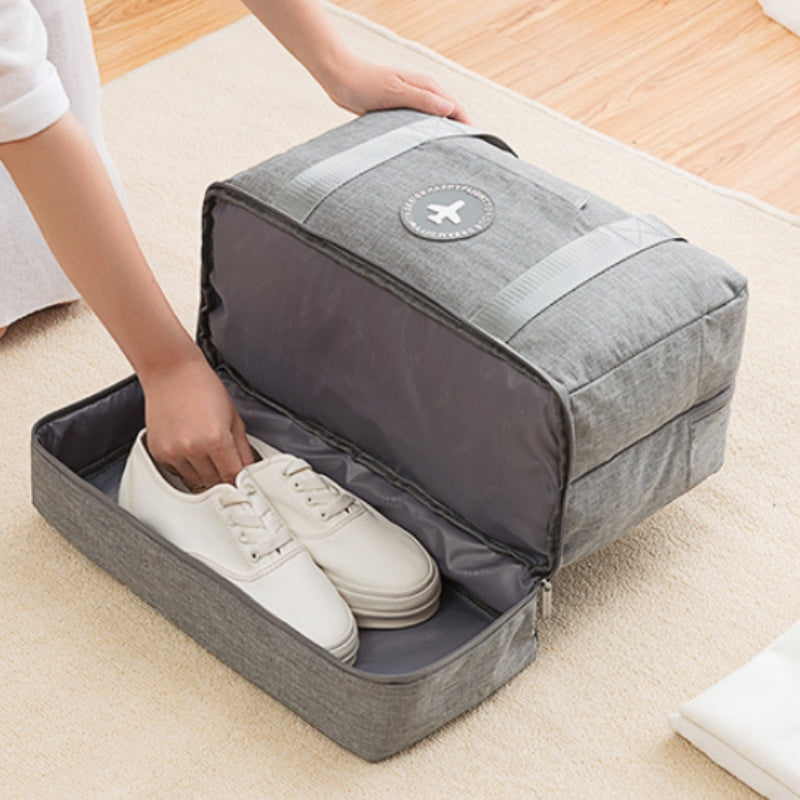 travel bag shoe compartment - Black - Cyan blue - Grey - Gray - Orange - Navy blue