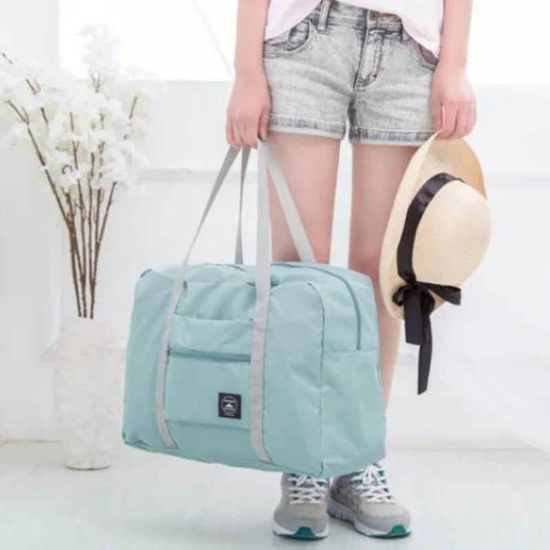 foldable travel bag for female - Light Pink - Black - Red - Light Blue