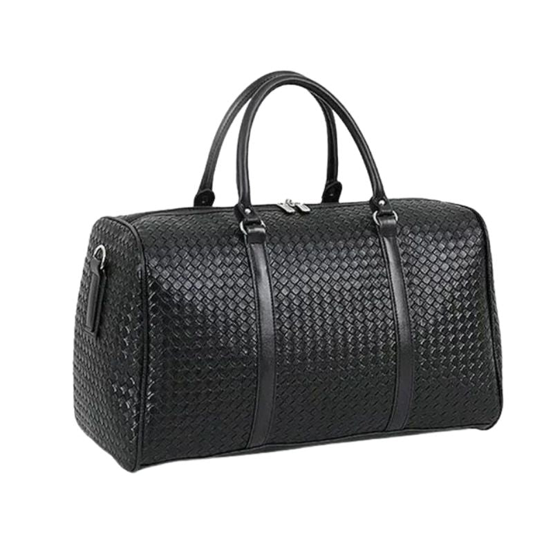 leather travel bag - Black Large