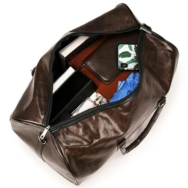 vintage leather travel bag for women - Black - Blue - Coffee Brown - Brown