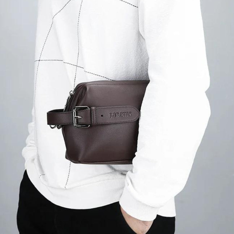 men's toiletry bag - Black - Brown