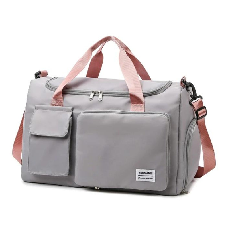 practical women's travel bag - Grey and Pink - Gray and Pink