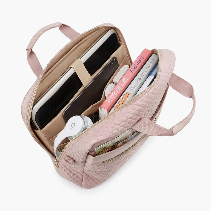 laptop bag for women - Pink - Black