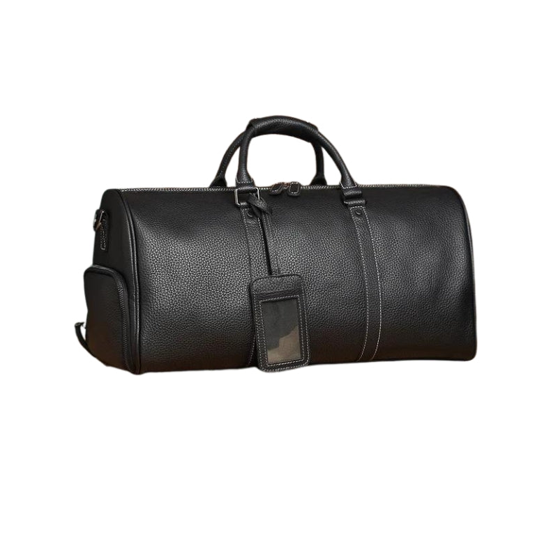 leather travel bag for men - Black - Model 2