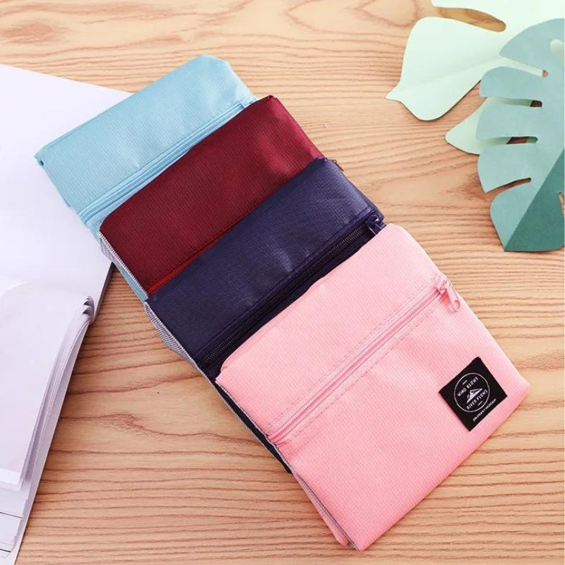 ultra lightweight foldable travel bag four items aligned - Dark blue - Red - Pink - Green