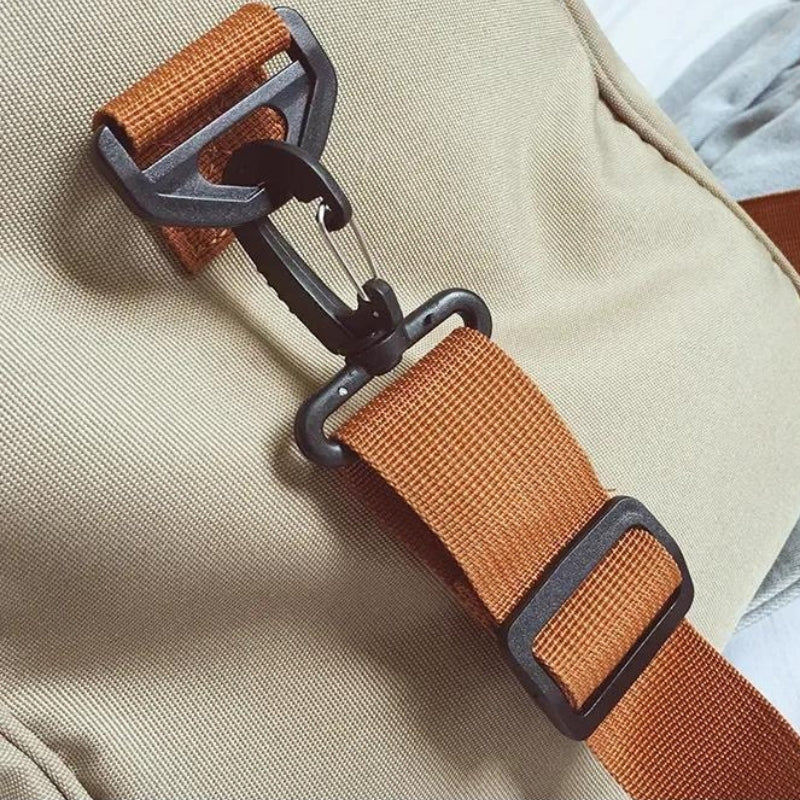 weekend bag with shoe compartment strap detail - Khaki - Black - Blue - Green - Purple