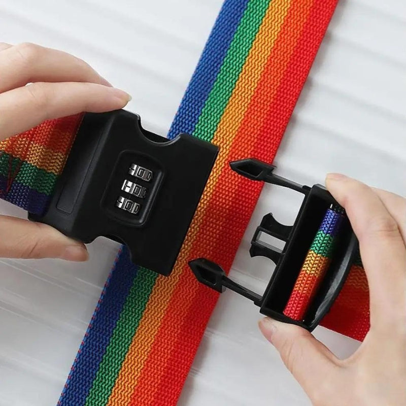 luggage straps - Blue - Sky Blue - Red - Black - Multicoloured - Multicolored - Grey and Pink - Gray and Pink - Orange - Grey and Orange - Gray and Orange