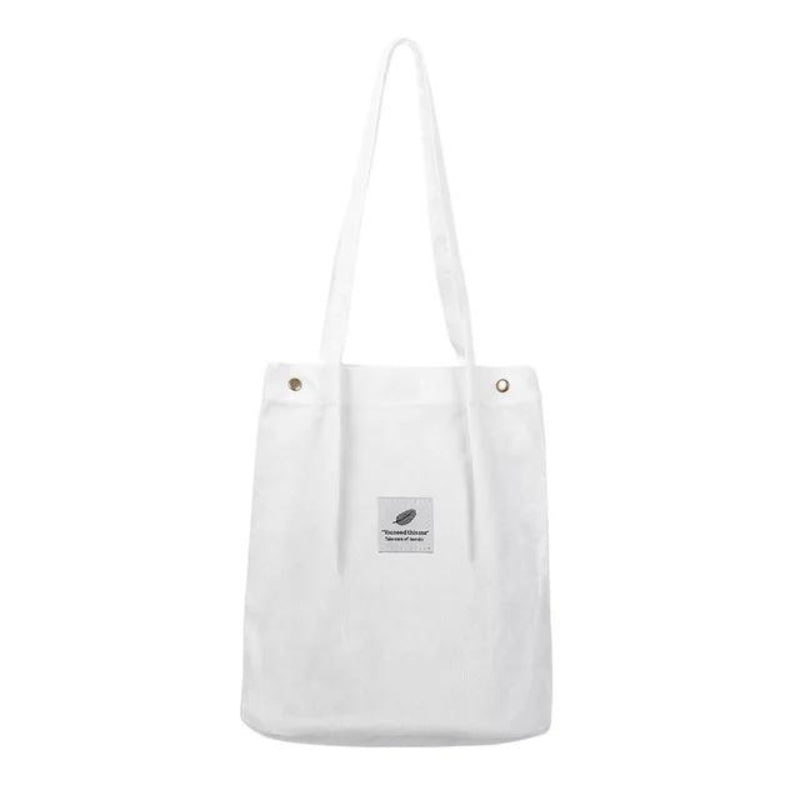 fabric tote bag - White