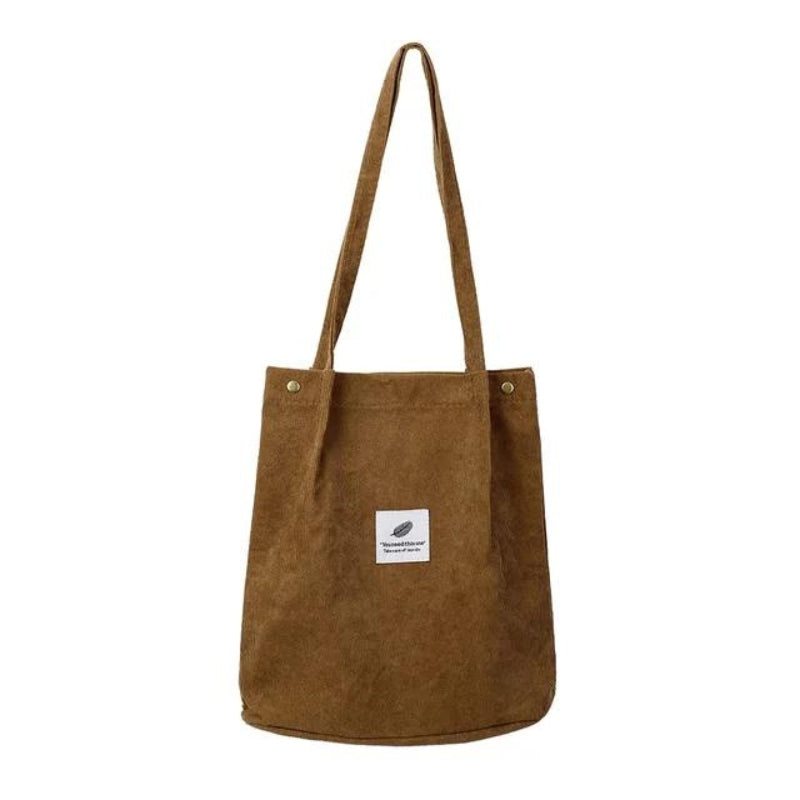 brown fabric tote bag - Brown