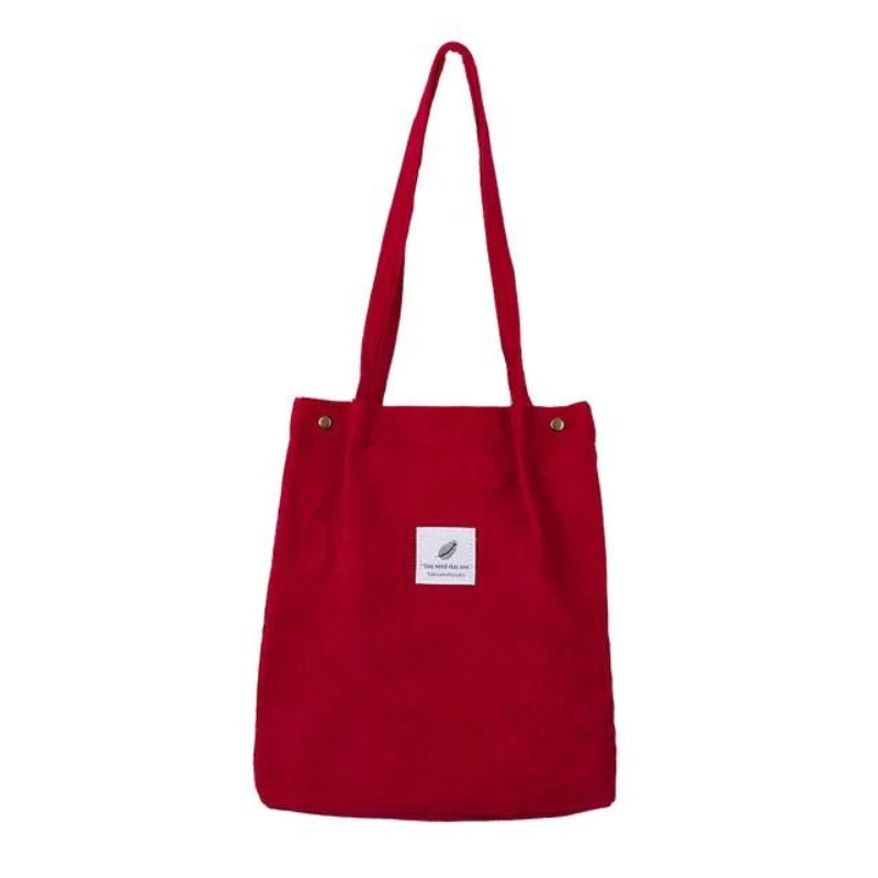 red fabric tote bag - Red