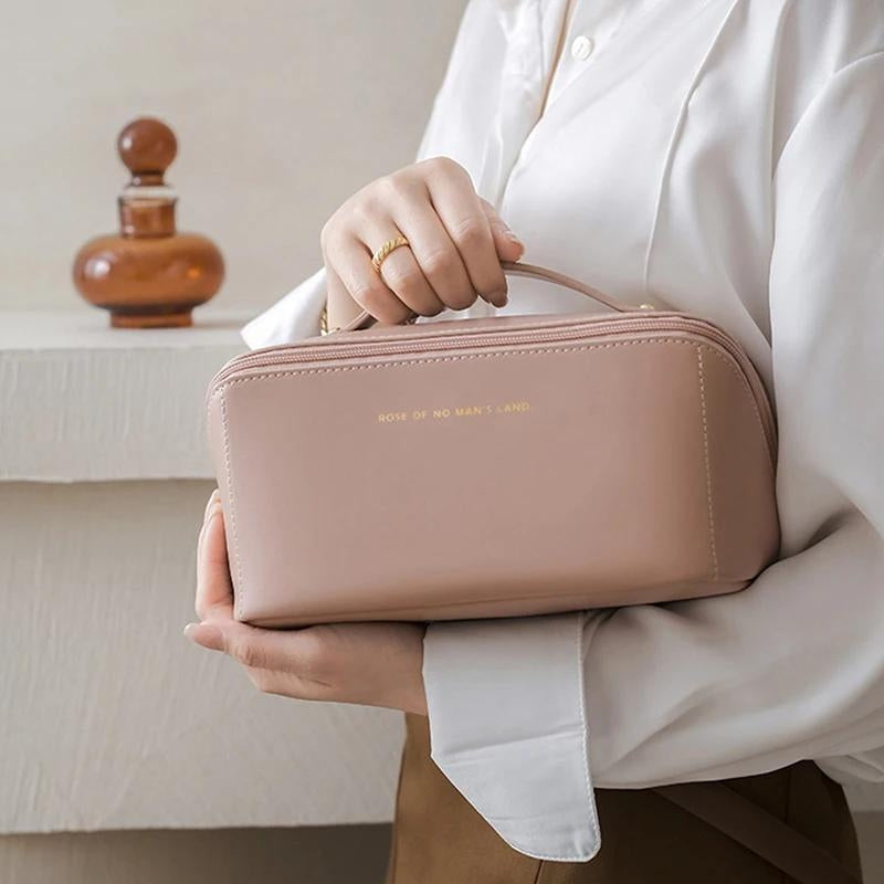 luxury toiletry bag for women - Pink - Beige - Brown - Black - Green