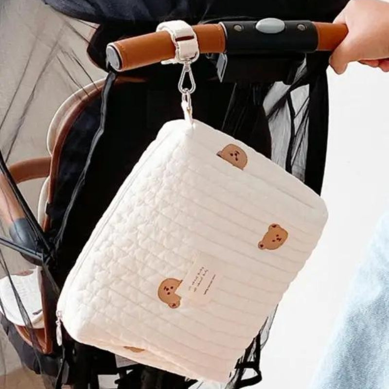 baby newborn toiletry bag - Little Bear Print - Rabbit Print - Squirrel Print - Bear Print - Rose Flower Print - Olive Flower Print