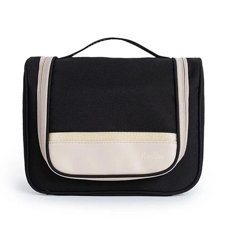 toiletry bag with hanging hook - Black