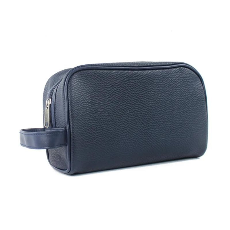 leather toiletry bag - Blue