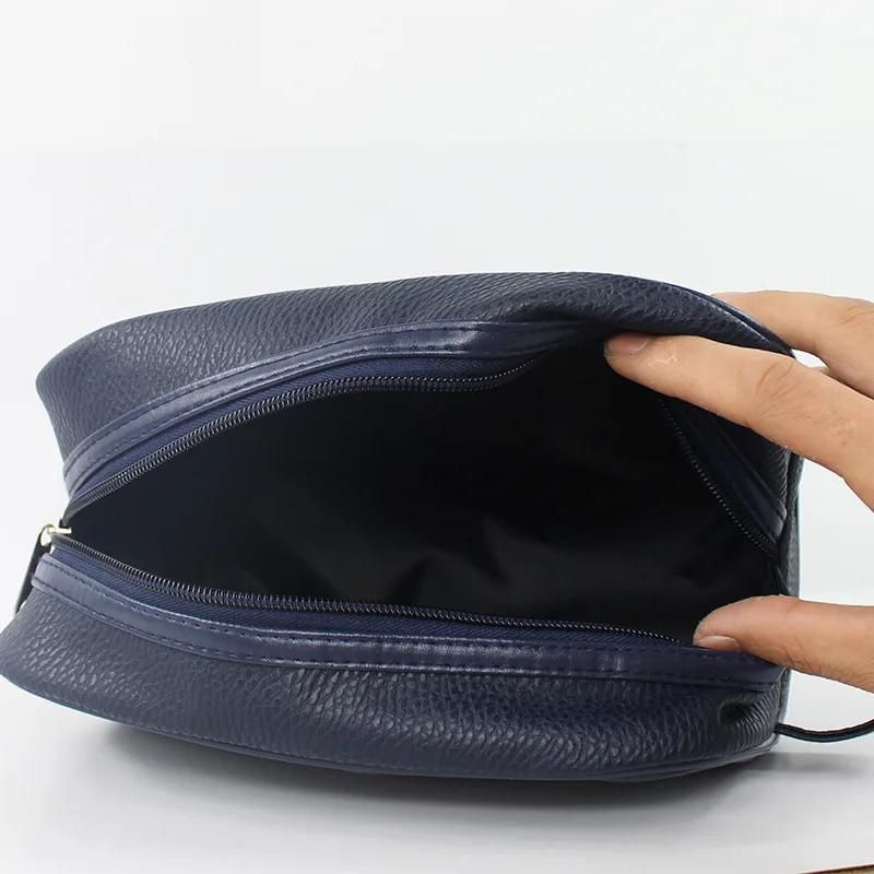leather toiletry bag men - Brown - Black - Blue