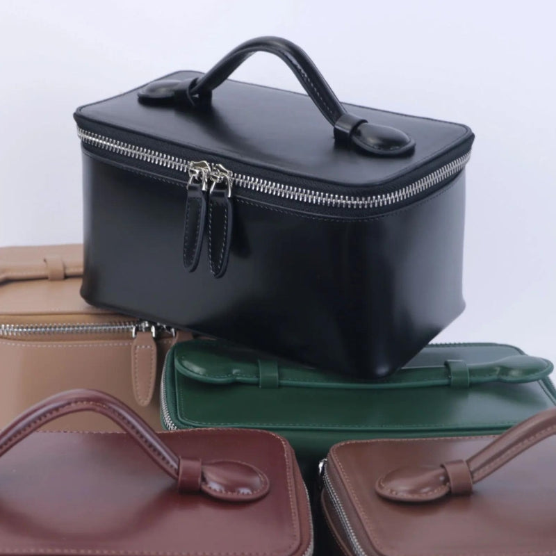 customizable toiletry bag for women - Black - Green - Beige - Brown