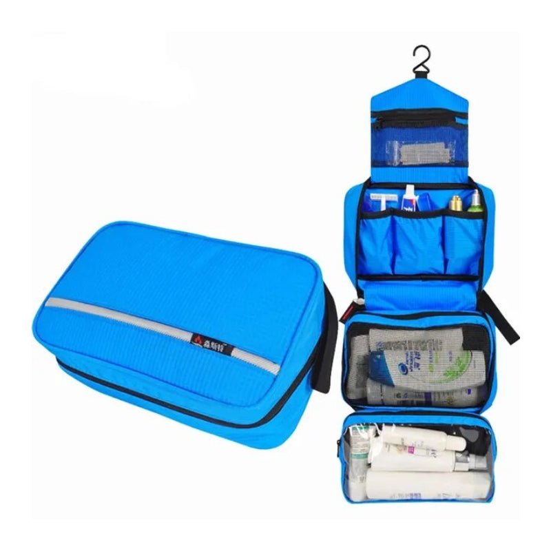 hanging travel toiletry bag for men - Blue