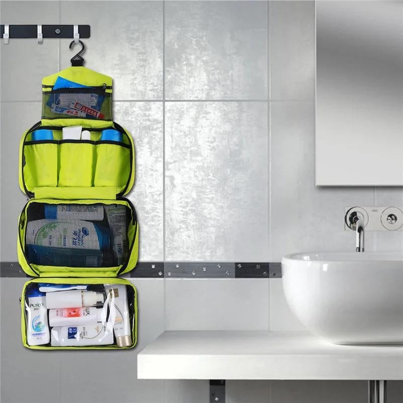 travel toiletry bag for men - Blue - Green - Fluorescent Green - Orange - Black
