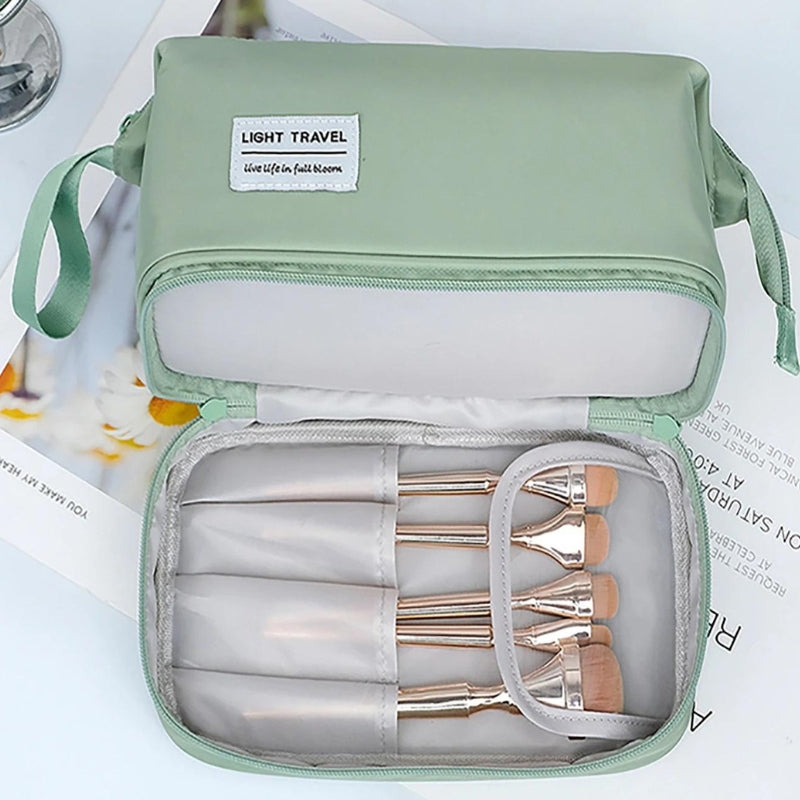 women's toiletry bag - Blue - Black - Green