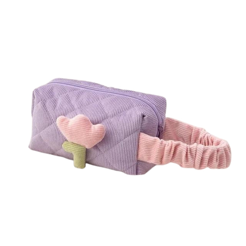 makeup vanity pouch for women - Purple - S