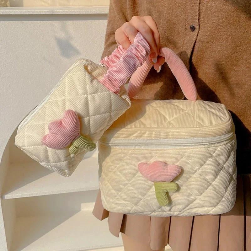 women's toiletry vanity pouch - Beige - Blue - Pink - Purple