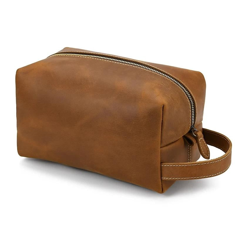 leather bag for air travel - Light Brown