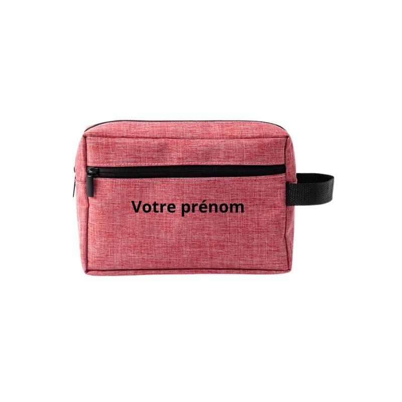 personalized pouch name - Red - With Personalised Engraving - With Personalized Engraving