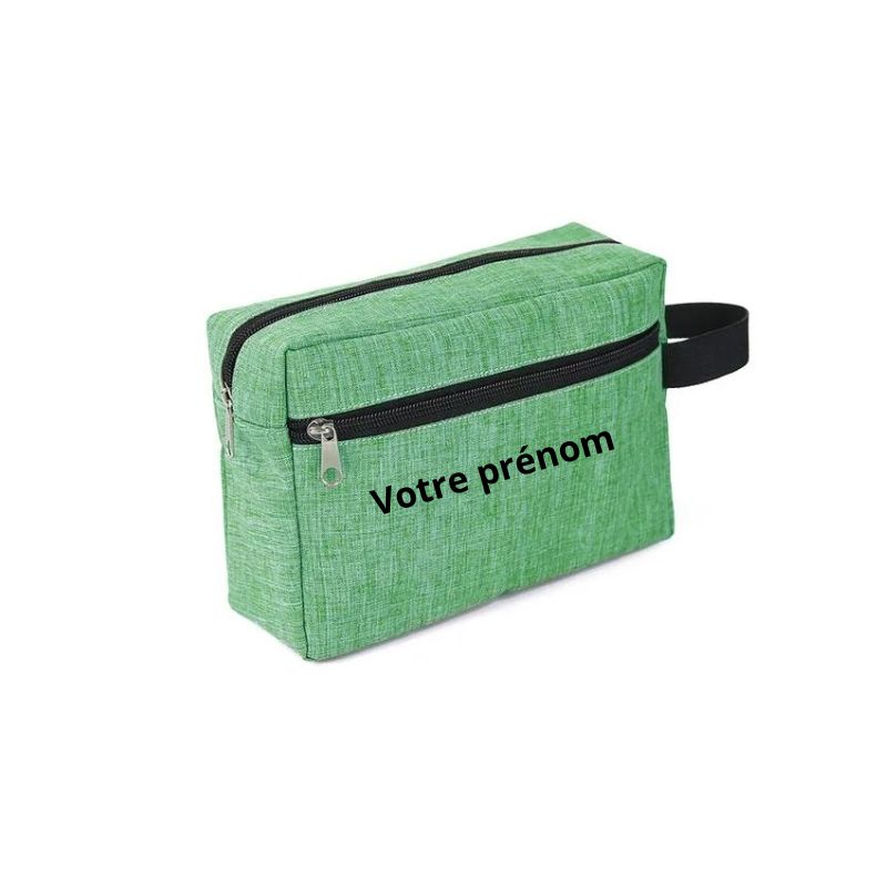 personalized school pouch - Green - With Personalised Engraving - With Personalized Engraving
