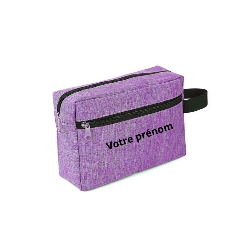personalized men's pouch - Purple - With Personalised Engraving - With Personalized Engraving