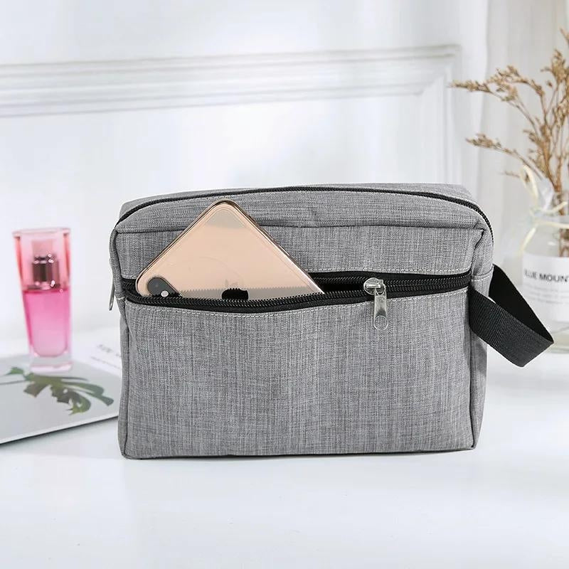 personalized toiletry bag with name - Black - Blue - Navy Blue - Grey - Gray - Pink - Khaki - Red - Orange - Purple - Yellow - Green