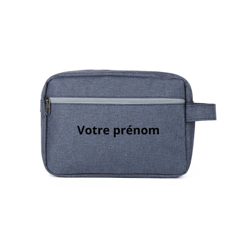 personalized toiletry bag with name - Blue