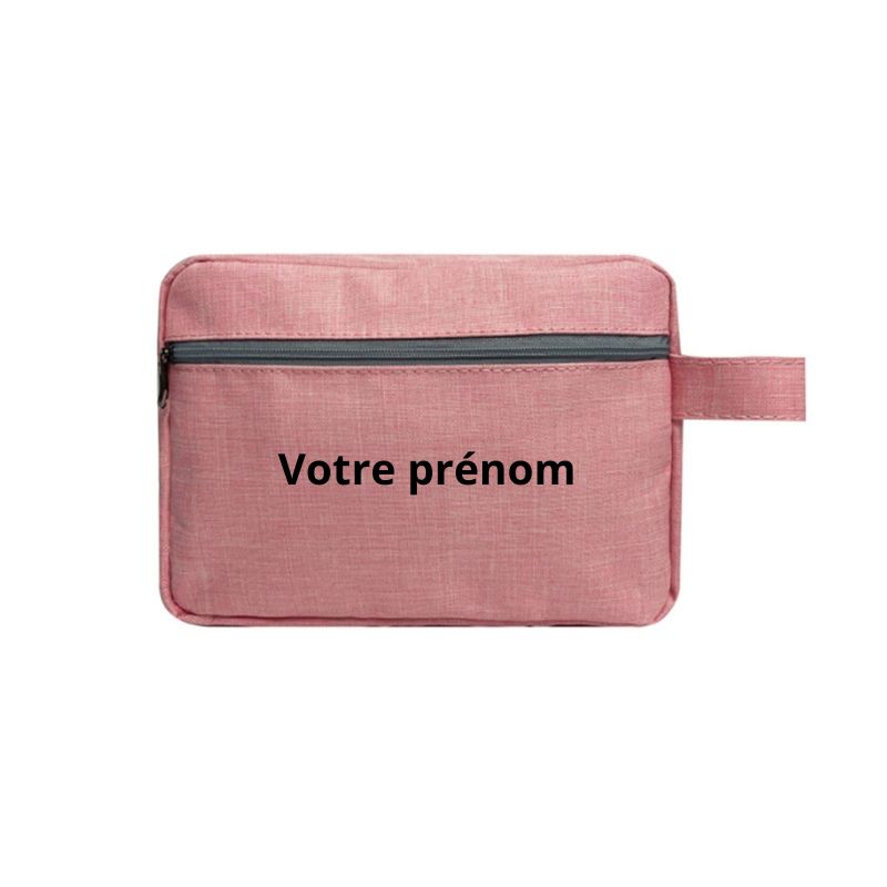 embroidered toiletry bag - Pink