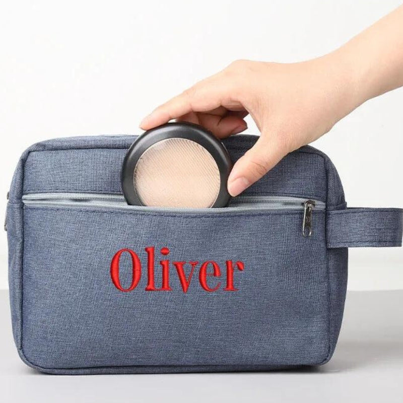 personalized makeup bag - Blue - Black - Pink - Grey - Gray