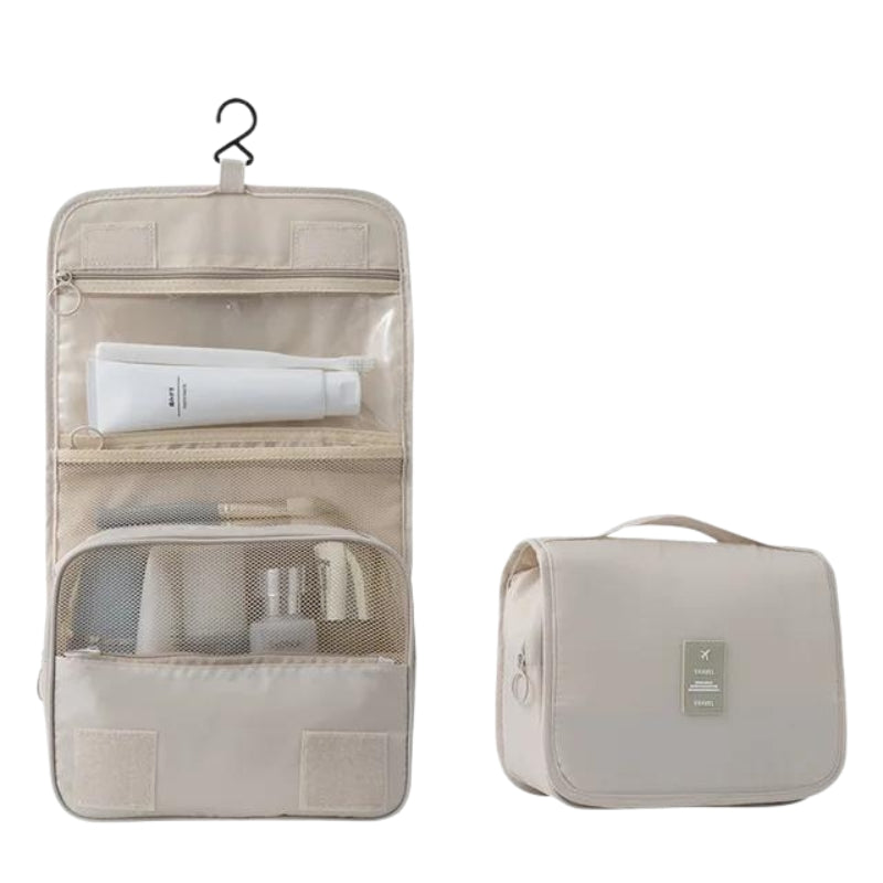 travel toiletry bag for flights - Beige