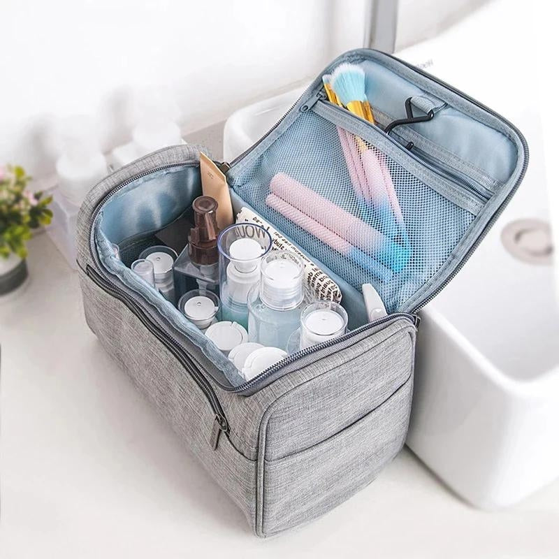 hanging toiletry bag for travel - Black - Blue - Sky Blue - Grey - Gray - Purple - Pink - Red
