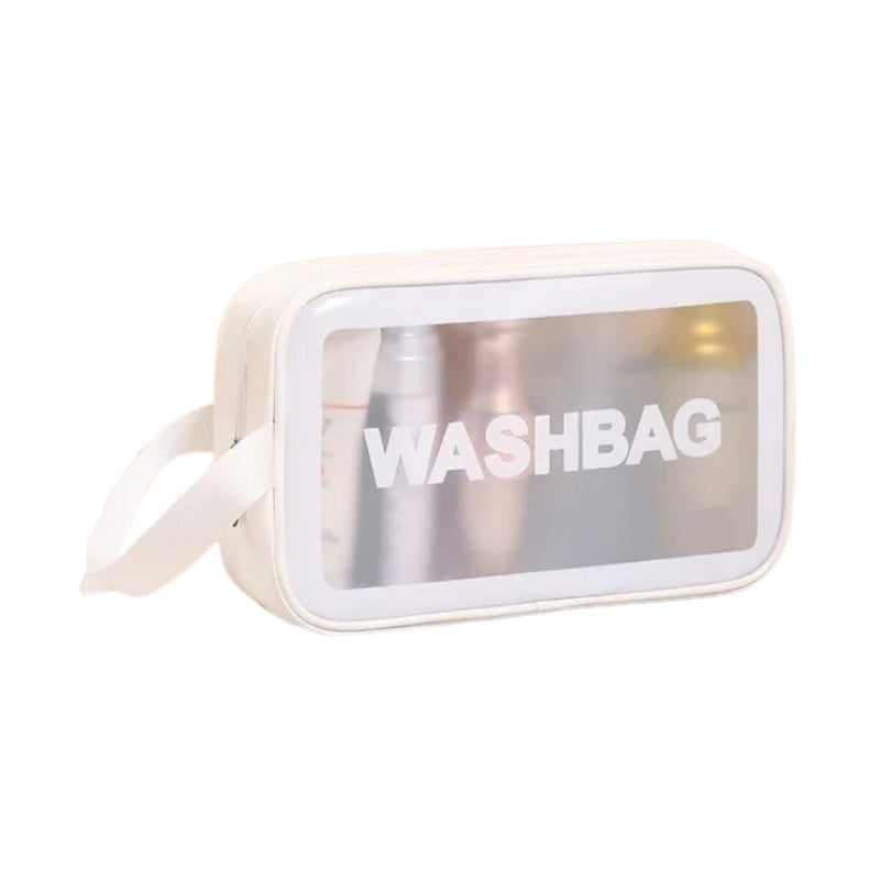 small transparent toiletry bag - Black - White - Pink
