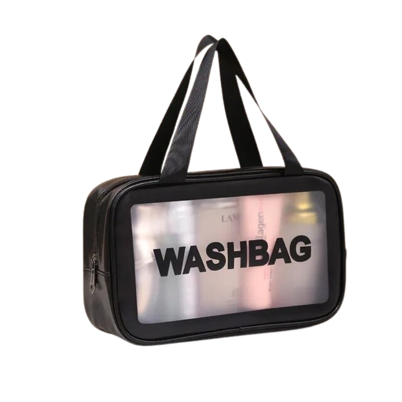transparent toiletry pouch - Black - L