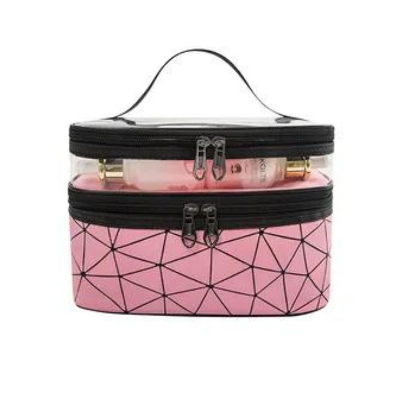 vintage toiletry vanity pouch - Pink 2