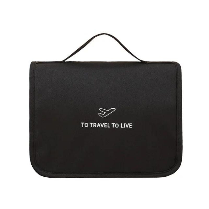travel toiletry bag for flights - Black