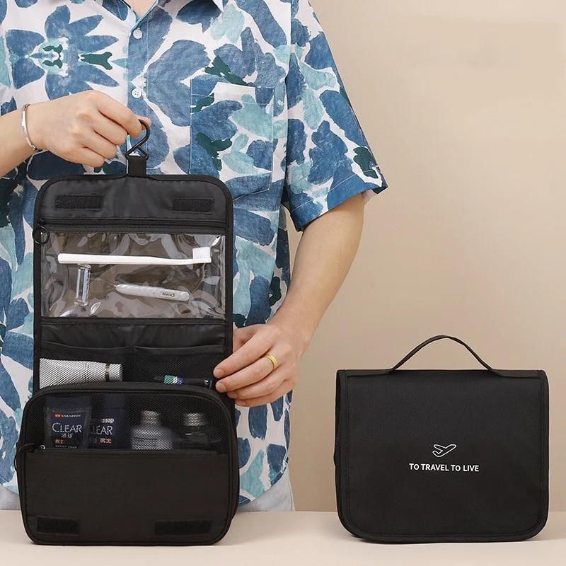 travel toiletry bag for men - Black - Sky Blue - Navy Blue - Grey - Gray - Pink - Beige