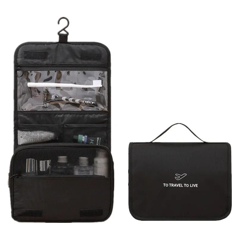 travel toiletry bag airplane - Black - Sky Blue - Navy Blue - Grey - Gray - Pink - Beige
