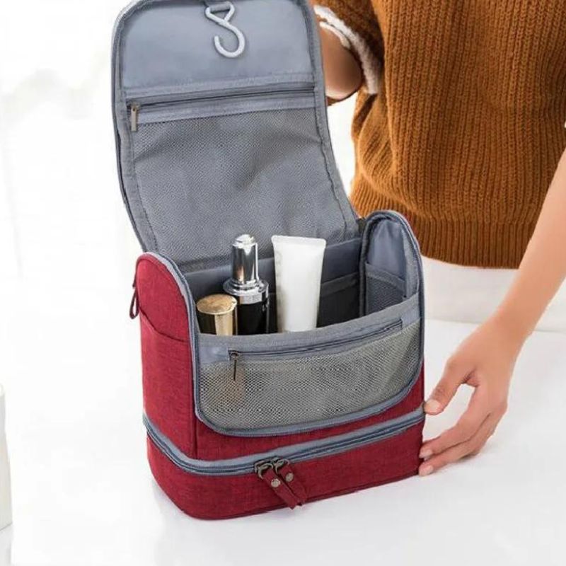 men's attachable toiletry bag - Black - Grey - Gray - Red - Blue