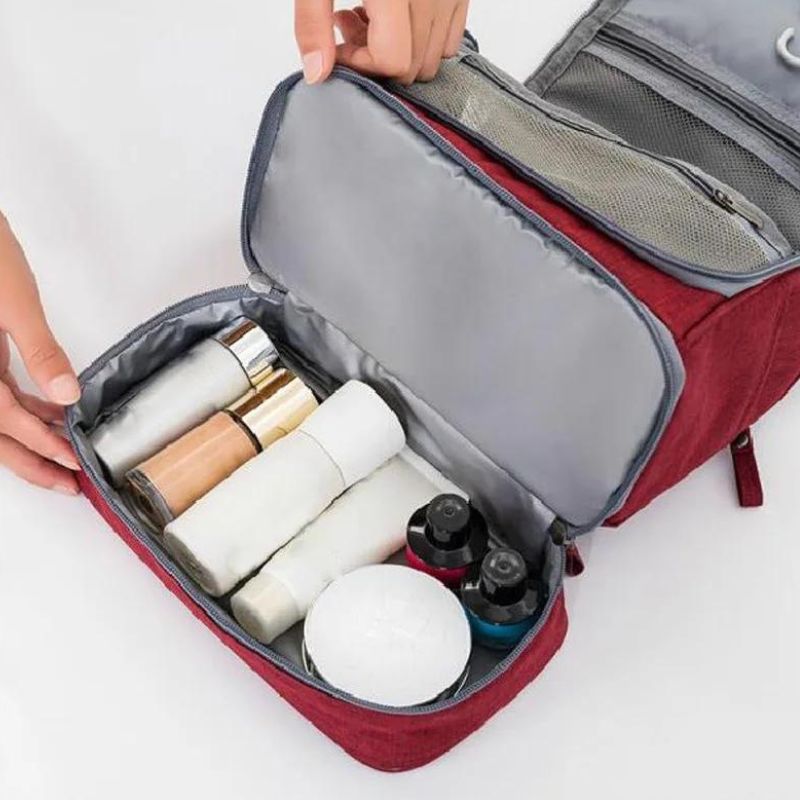 hanging toiletry bag for men - Black - Grey - Gray - Red - Blue