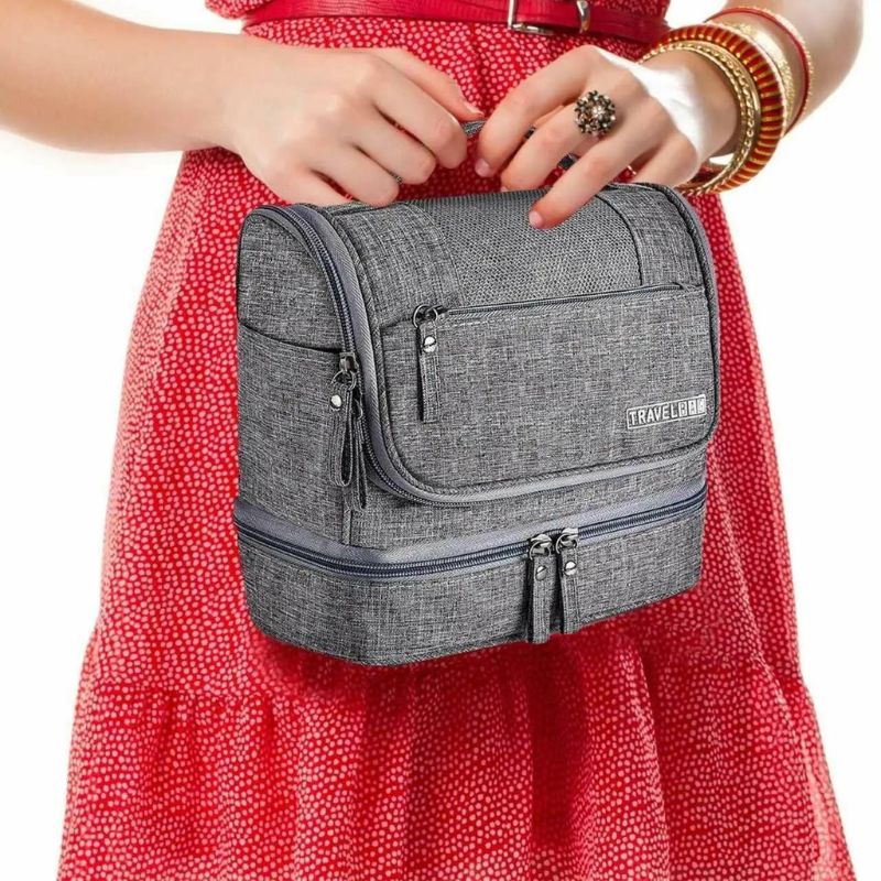 travel toiletry bag for men - Black - Grey - Gray - Red - Blue