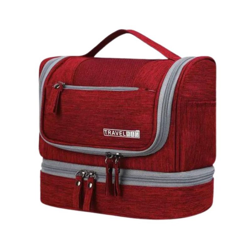 hanging toiletry bag for travel - Red