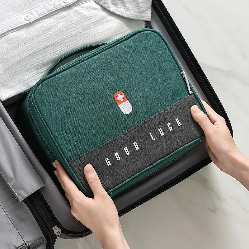 travel pharmacy first aid kit - Green - Grey - Gray - Red - Pink