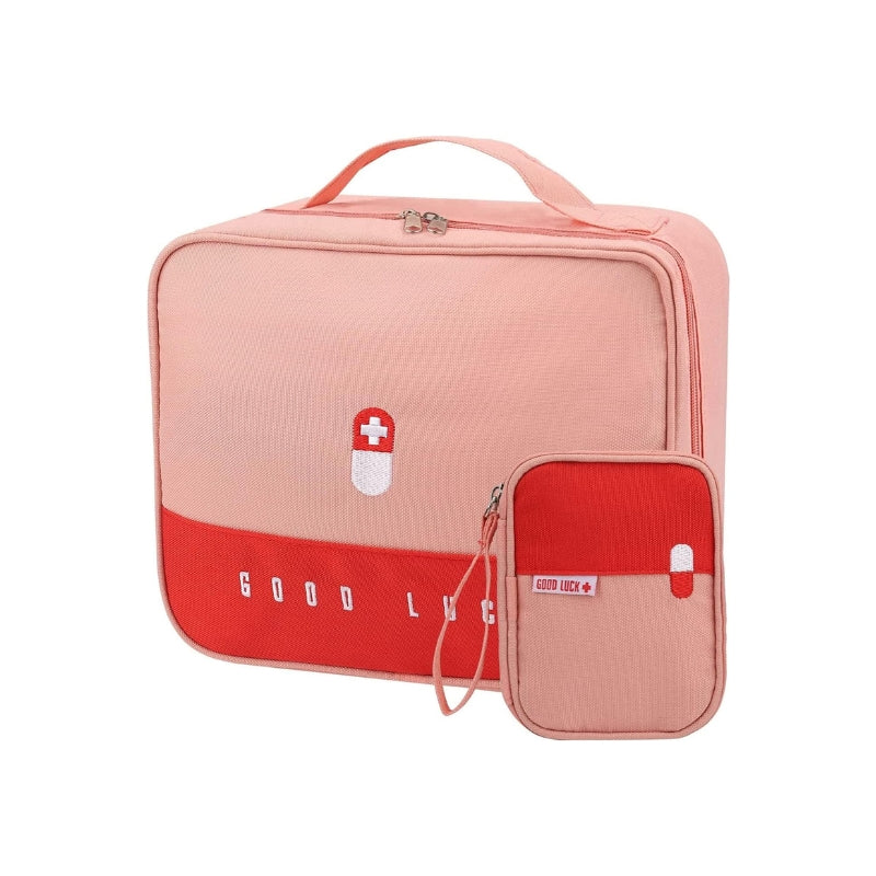 road trip pharmacy pouch - Pink - Set of 2